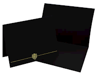 CERTIFICATE HOLDERS, CLASSIC CREST, MASTERPIECE STUDIOS, 8.5" X 11", BLACK, 5/CT MAIN